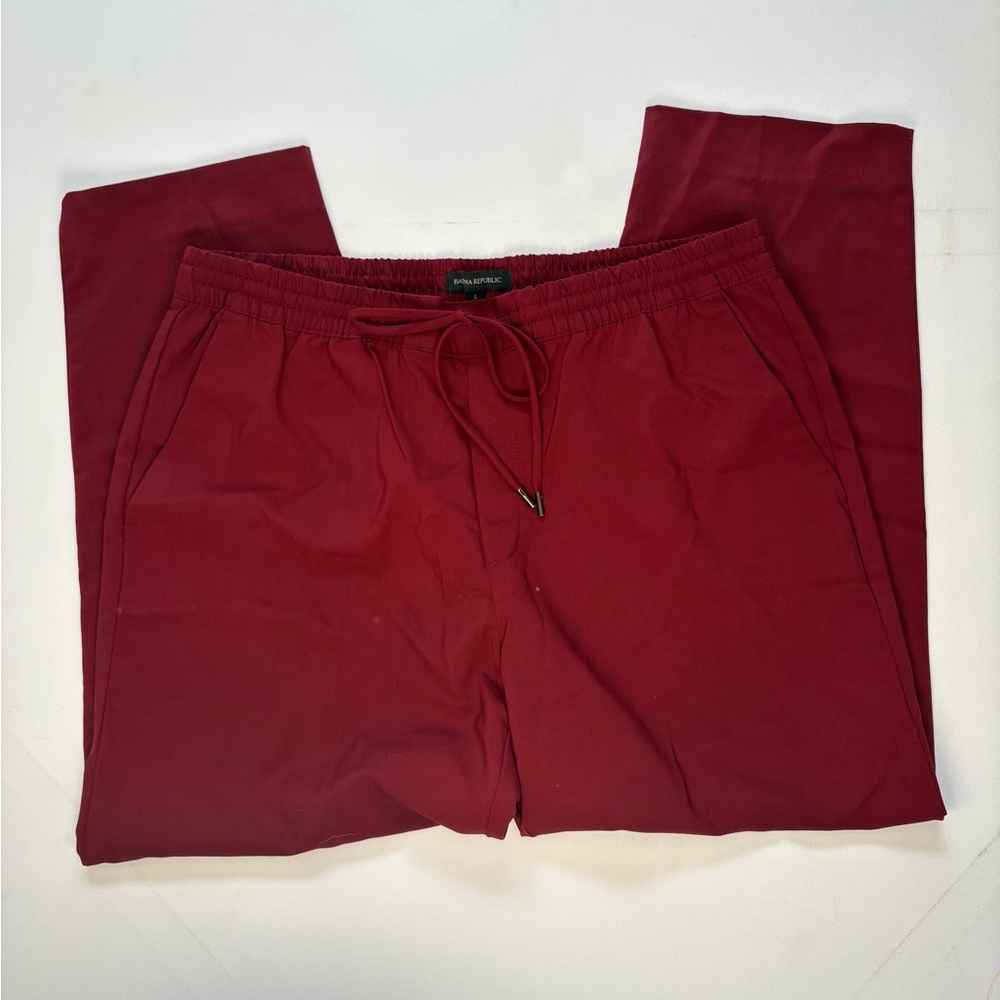Women's Banana Republic Dark Red Wool-Blend Pants Size Large